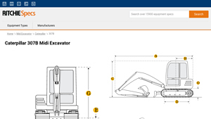 Caterpillar - 307B Midi Excavator