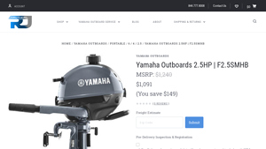 RJ Nautical - F2.5SMHB Outboard Motor