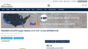 FISCHER & PLATH - Copper Washer 14 X 18 X 1.5 mm