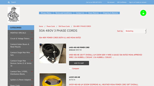 Robs Industrial - 50A 480V 3 Phase Power Cords