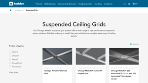 Rockfon - Chicago Metallic Acoustical Grid Systems