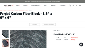 Rock West Composites - Forged Carbon Fiber Block
