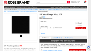 Rose Brand - Wool Serge 30 oz. IFR