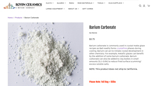 Rovin Ceramics - Barium Carbonate