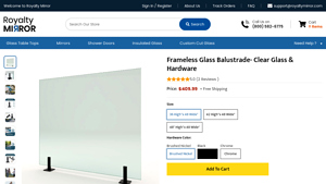 Royalty Mirror - Frameless Glass Balustrade