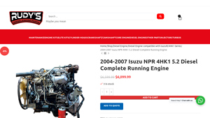 Rudy's - 2004-2007 Isuzu NPR 4HK1 Diesel Engine
