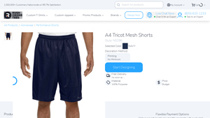 Rush Order Tees - A4 Tricot Mesh Shorts