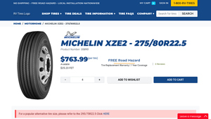Michelin - XZE2 275/80R22.5