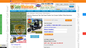 Safer Wholesale - Electric Powered Tuk Tuk Ice Cream Trike