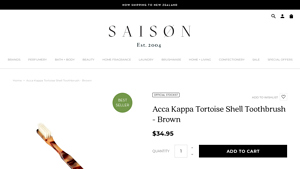 Saison - Acca Kappa Tortoise Shell Toothbrush