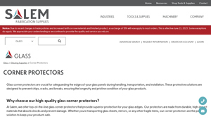 Salem Manufacturing - Glass Corner Protectors