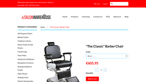 Salon Warehouse - The Classic Barber Chair