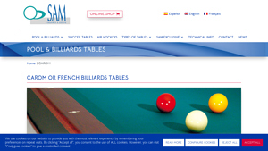 Sambilliards - Professional Carom Tables