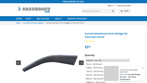 Sandbaggy - Curved Aluminum Form Wedge