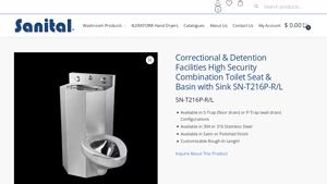 Sanital - High Security Combination Toilet Seat & Basin