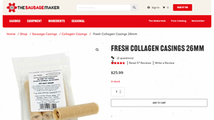 Sausage Maker - Fresh Collagen Casings 26mm