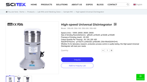 SciTek Global - High-Speed Universal Disintegrator