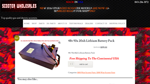 Scooter Wholesales - 48v 50a 20ah Lithium Battery Pack