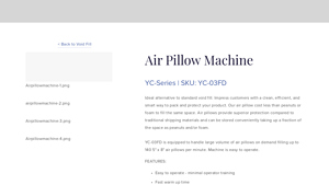 Sealer Sales - Air Pillow Machine YC-Series