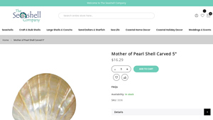 Seashell Co - Mother of Pearl Shell Carved 5