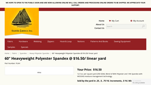 Seattle Fabrics - 60 Heavyweight Polyester Spandex