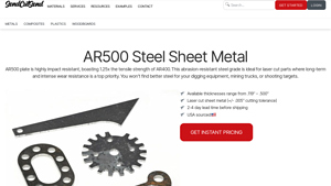 SendCutSend - AR500 Steel Laser Cutting