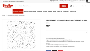 Celotex - Bet 197 Baroque Ceiling Tiles