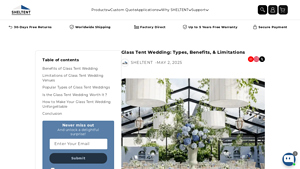 Sheltent - Glass Tent Weddings