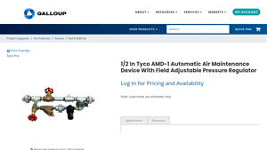 Tyco Fire - AMD-1 Air Maintenance Device