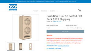 GSGAD - Evolution Dual 18 Ported Flat Pack