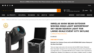 IM Relax - 600W Outdoor Waterproof Sky Beam Searchlight