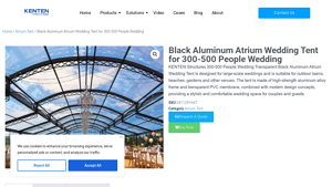 Kenten - Black Aluminum Atrium Wedding Tent