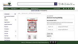 Natural Waterscapes - Bentonite Hole Plug