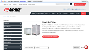 Snyder - 350 Gal Steel IBC Totes