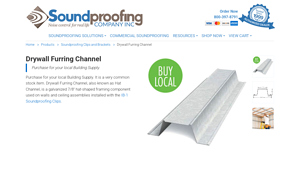 Soundproofing Company - 7/8 Drywall Furring Channel