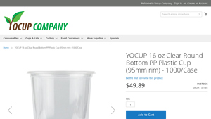 YoCup - 16 oz Clear Round Bottom Cup