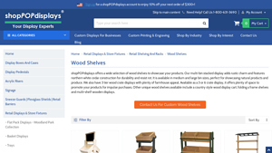 shopPOPdisplays - Wood Shelves for Product Showcase