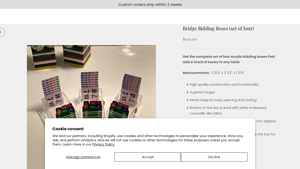 ShopTrayChic - Bridge Bidding Boxes Set
