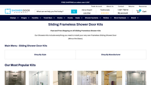 Shower Door Hardware - Frameless Sliding Kits