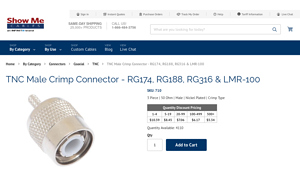 ShowMeCables - TNC Male Crimp Connector