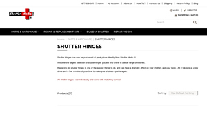 Shutter Medic - Non Mortise Flag Hinges