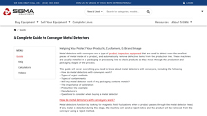 Sigma Equipment - Metal Detectors with Conveyors