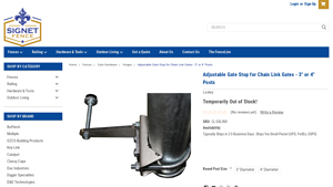 Signet - Adjustable Gate Stop for Chain Link Gates