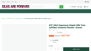 SilkSareForever - 6'5 Mini Japanese Maple Silk Tree