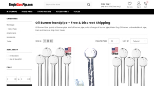 Simple Glass Pipe - Oil Burner Pipes