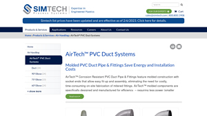 Simtech - AirTech™ PVC Duct Systems