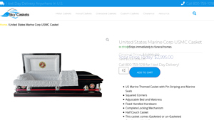 Sky Caskets - USMC Casket
