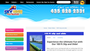 Sky High Fun Rentals - 100 ft Slip and Slide