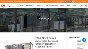 Eruis - 2500 BPH Efficient Automatic Compact Chicken Slaughter Machine