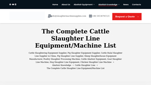 Slaughter Machine Supplies - Cattle Slaughtering Equipment